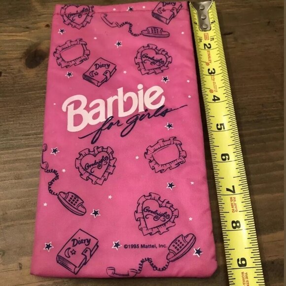 VINTAGE 1995 MATTEL BARBIE PINK NYLON DOLL SIZE SLEEPING BAG TOY - Picture 1 of 1